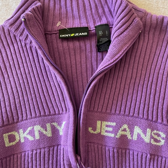 dkny jeans zip up sweater